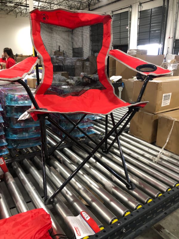 Photo 1 of Coleman Cool Mesh Quad Chair - Red
