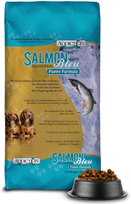 Photo 1 of Addiction Salmon Bleu Puppy - Dry Dog Food - Complete and Balanced Diet - Skin & Coat Health Puppy Formula - Premium King Salmon - Made in New Zealand
