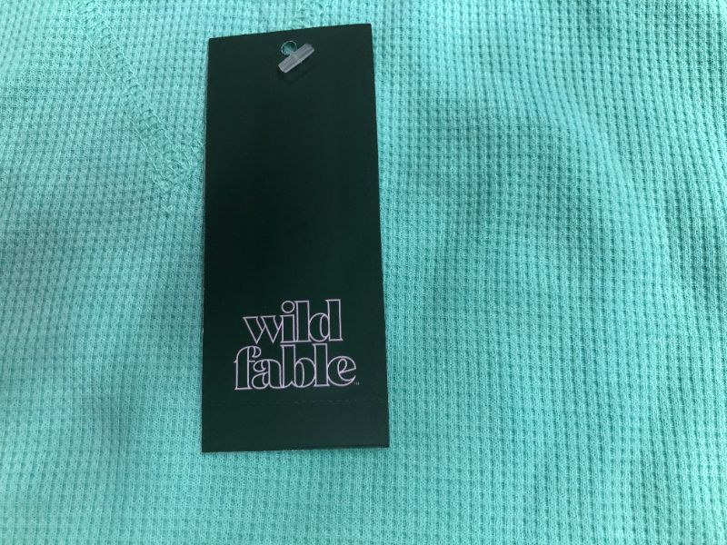 Photo 5 of  WILD FABLE Long Sleeve Thermal Tunic T-Shirt -  Aqua Green - Size Small 12 PACK (HANGERS INCLUDED)
