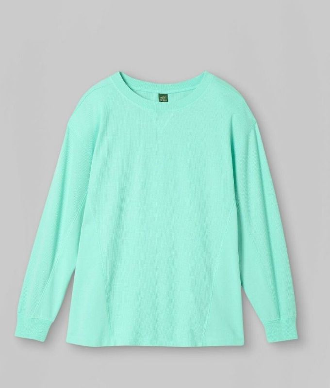 Photo 1 of  WILD FABLE Long Sleeve Thermal Tunic T-Shirt -  Aqua Green - Size Small 12 PACK (HANGERS INCLUDED)
