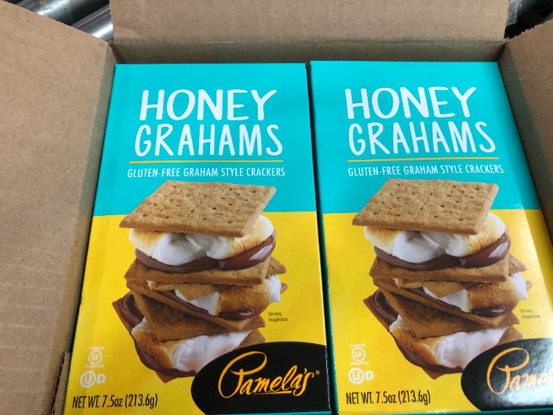 Photo 3 of 6 PACK - Pamelas Honey Grahams, 7.5 Ounce EXP 12/18/21
