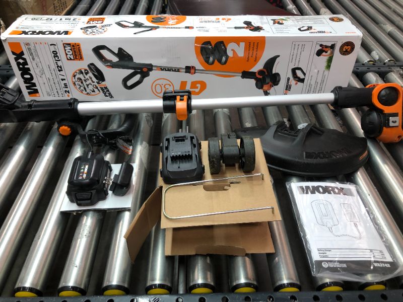 Photo 5 of Worx WG163 GT 3.0 20V PowerShare 12" Cordless String Trimmer & Edger (2 Batteries & Charger Included)
