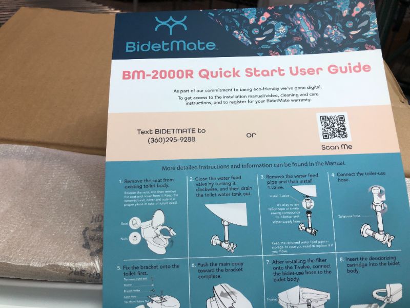 Photo 6 of BidetMate 1000 Series Electric Bidet Heated Smart Toilet Seat with Heated Water, Wireless Remote, and Heated Dryer - Adjustable and Self-Cleaning - Fits Elongated Toilets
