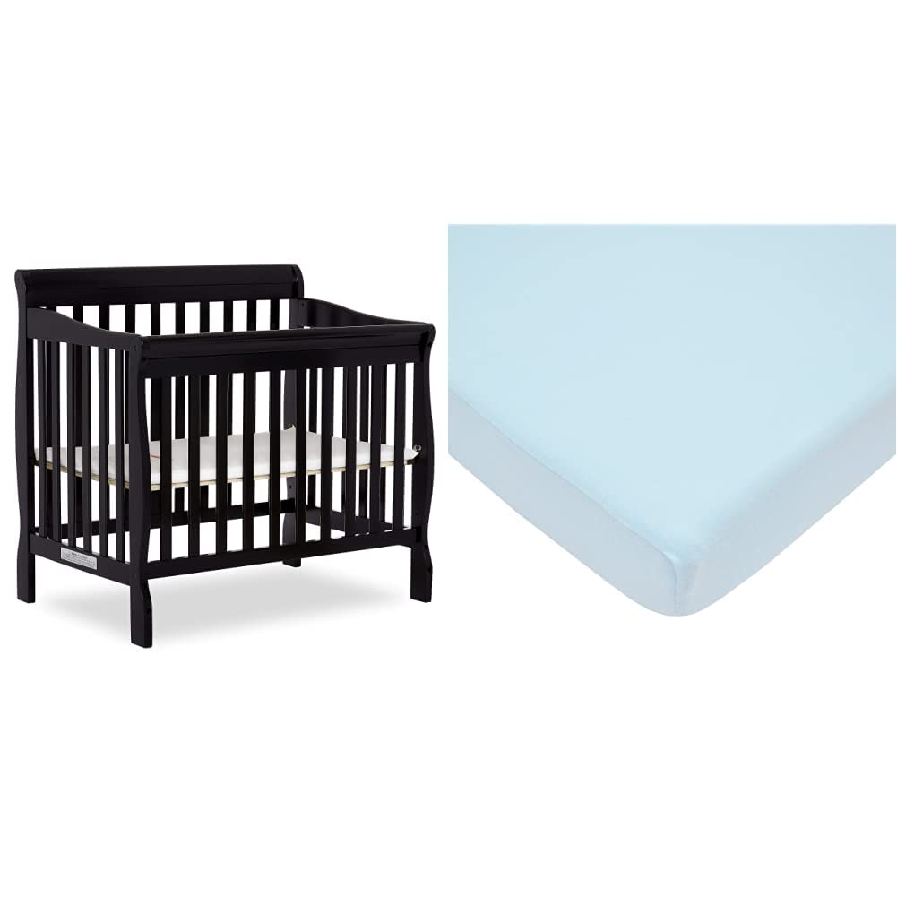 Photo 1 of Dream on Me 4 in 1 Aden Convertible Mini Crib, Black