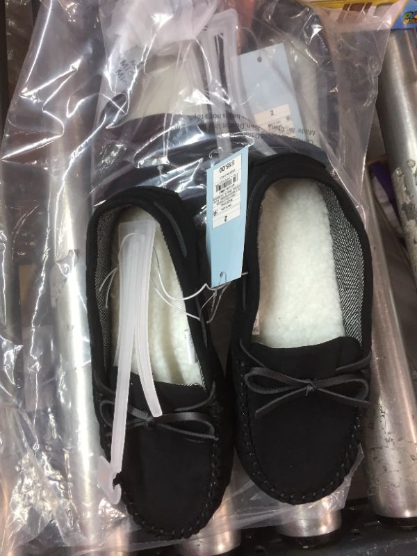 Photo 1 of 2 pair Boys' Lionel Moccasin Slippers - Cat & Jack Black 2
