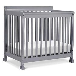 Photo 1 of DaVinci Kalani 4-in-1 Convertible Mini Crib in Grey, Greenguard Gold Certified