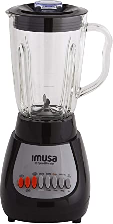 Photo 1 of IMUSA USA GAU-80313B Black 10-Speed Blender with Glass Jar 4, 42 oz
