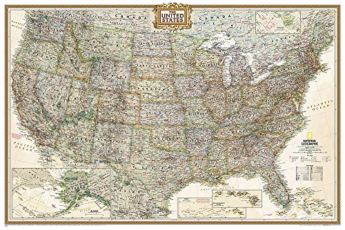 Photo 2 of National Geographic: United States Executive Wall Map (Poster Size: 36 X 24 Inches) (National Geographic Reference Map)
