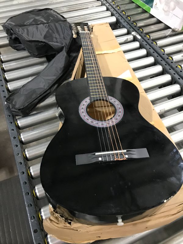 Photo 2 of 38" Wood Guitar With Case and Accessories for Kids/Boys/Girls/Teens/Beginners (38", Black)