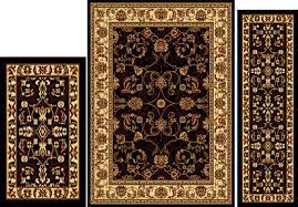 Photo 1 of 3 Pc. Set Home Dynamix Brown Bordered Synthetics Vines Leaves Area Rug 812-657---
