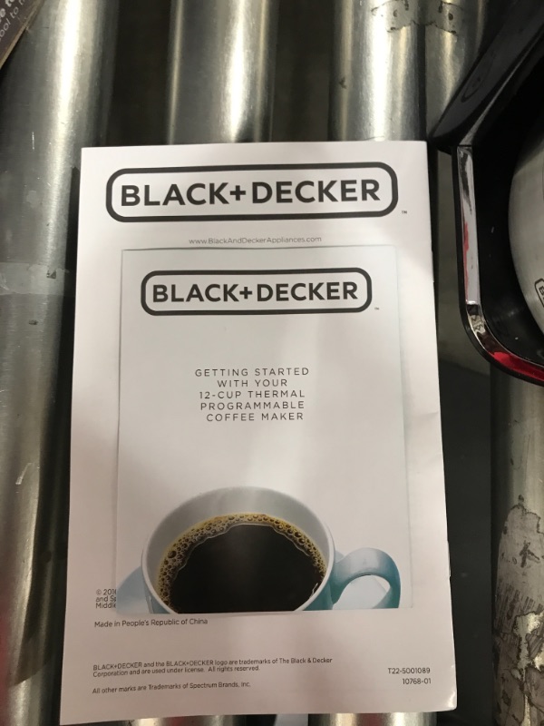 Photo 3 of BLACK+DECKER 12-Cup Thermal Coffeemaker, Black/Silver, CM2035B
