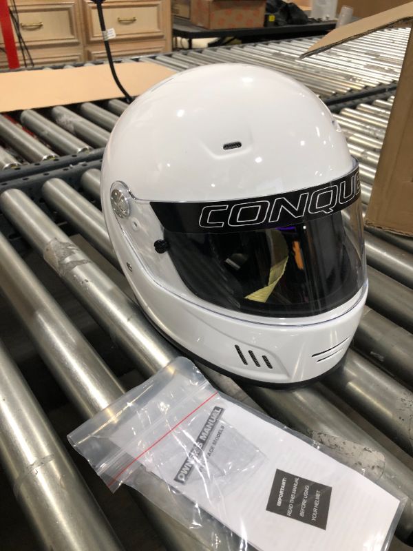 Photo 3 of  Conquer Snell SA2020 Full Face Auto Racing Helmet