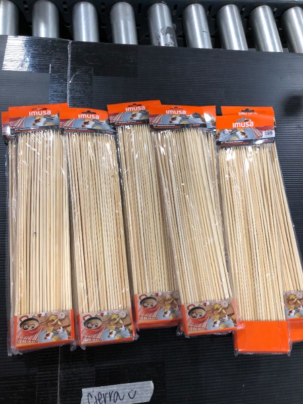 Photo 2 of  12pk of Imusa IMU-71050 Bamboo Skewers 12 inch 100 pieces
