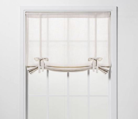 Photo 1 of 63"x42" Bonaire Light Filtering Balloon Shade Beige - Threshold™

