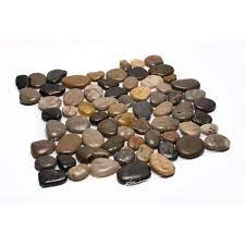 Photo 1 of 12 in. x 12 in. Mixed Mid-Polish Pebble Stone Floor and Wall Tile (5.0 sq. ft. / case)
