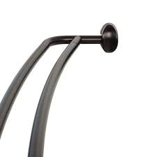 Photo 1 of 45" to 72" NeverRust Rustproof Adjustable Double Curved Shower Rod Dark Brown -
