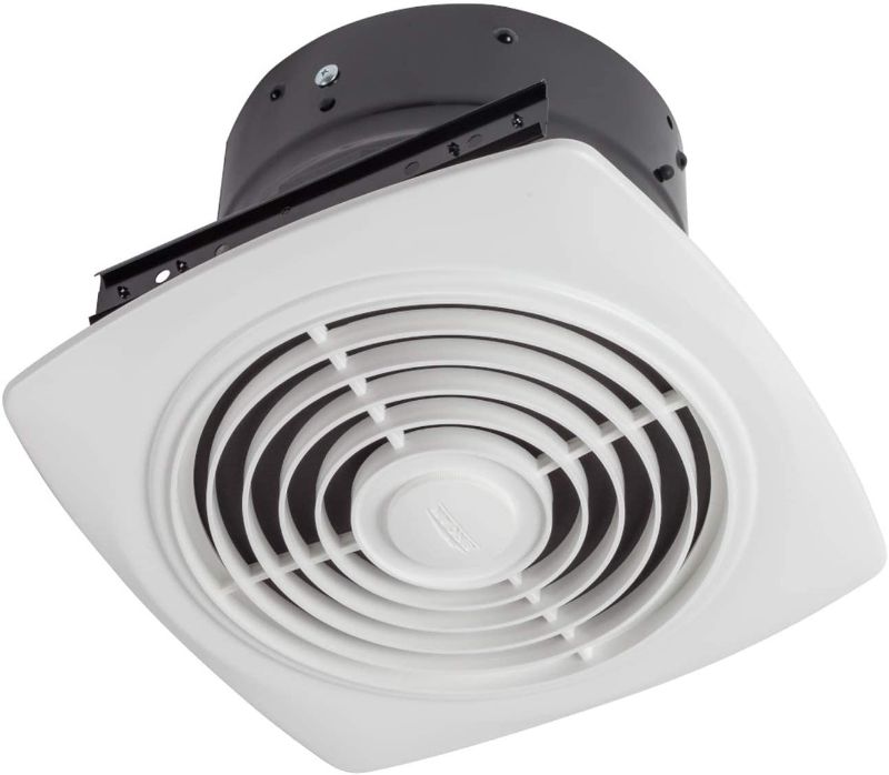 Photo 1 of Broan-NuTone 505 Exhaust Fan, White Vertical Discharge Ceiling Ventilation Fan, 8.5 Sones, 200 CFM, 8"
