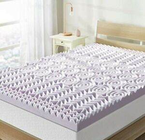 Photo 1 of  3 Inch 5-Zone Memory Foam Topper, Lavender Infused *Twin*
