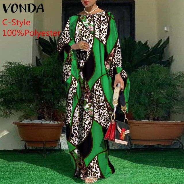 Photo 1 of WOMENS VONDA 2XL GREEN CHEETAH PRINT DRESS