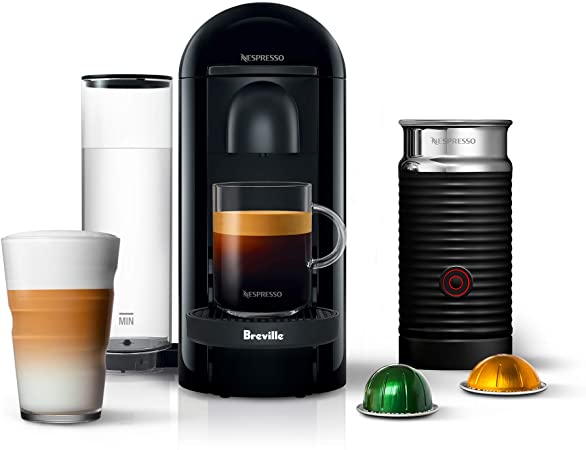 Photo 1 of Nespresso BNV450IBL VertuoPlus Espresso Machine with Aeroccino by Breville, Ink Black
