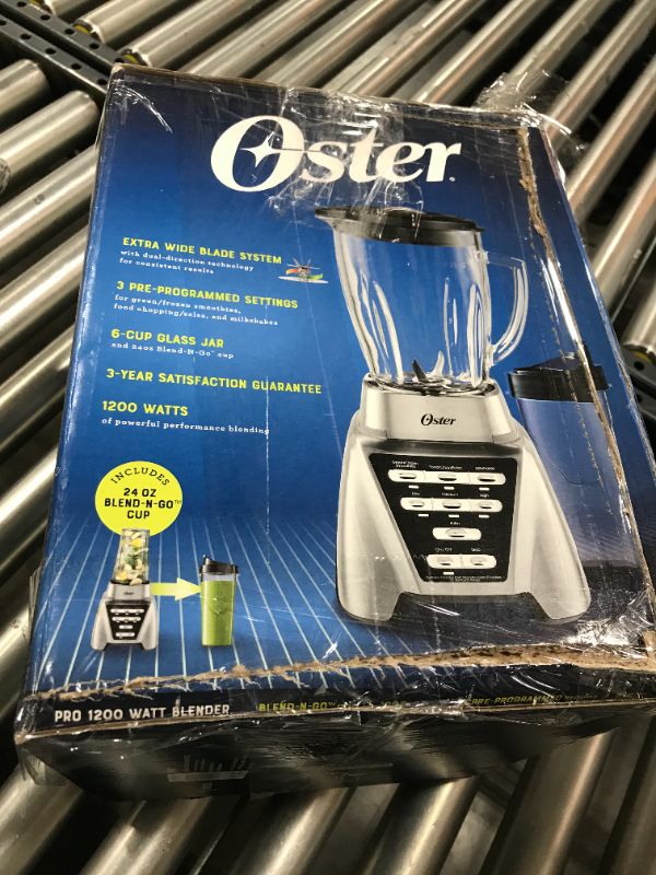 Photo 4 of Oster Blender | Pro 1200 with Glass Jar, 24-Ounce Smoothie Cup, Brushed Nickel
