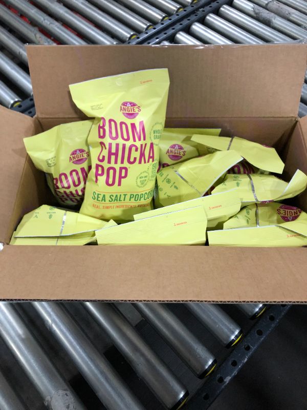 Photo 1 of Angie's BOOMCHICKAPOP Sea Salt Popcorn, 1.25 Ounce Bag (Pack of 12) EXPIRED***