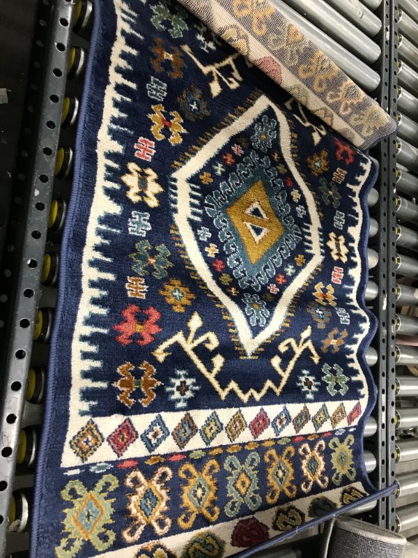 Photo 1 of 27*47in Long Blue Decorative Carpet