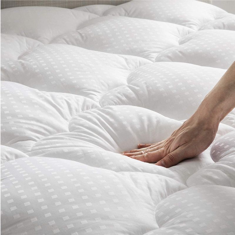 Photo 1 of `Bedsure Twin Mattress Topper - Cotton Mattress Pad Pillow Top Cooling Quilted Mattress Cover with Deep Pocket, Single Padded PillowTop with Fluffy Down Alternative Fill
