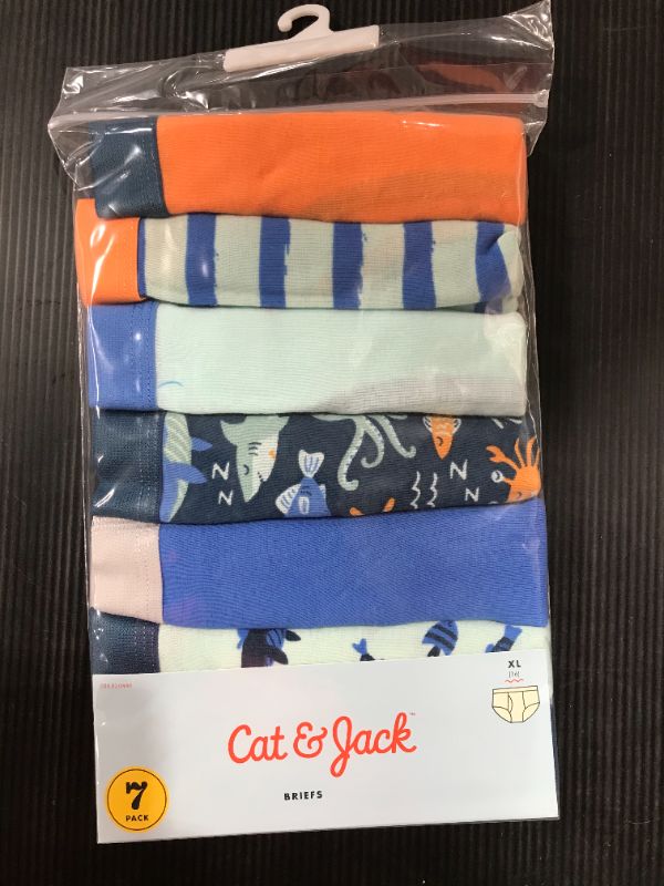 Photo 2 of Boys' 7pk Briefs - Cat & Jack™ 
SIZE : XL 
Colors May Vary