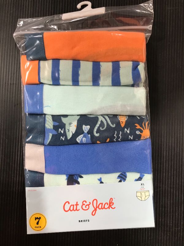 Photo 1 of Boys' 7pk Briefs - Cat & Jack™ 
SIZE : XL 
Colors May Vary