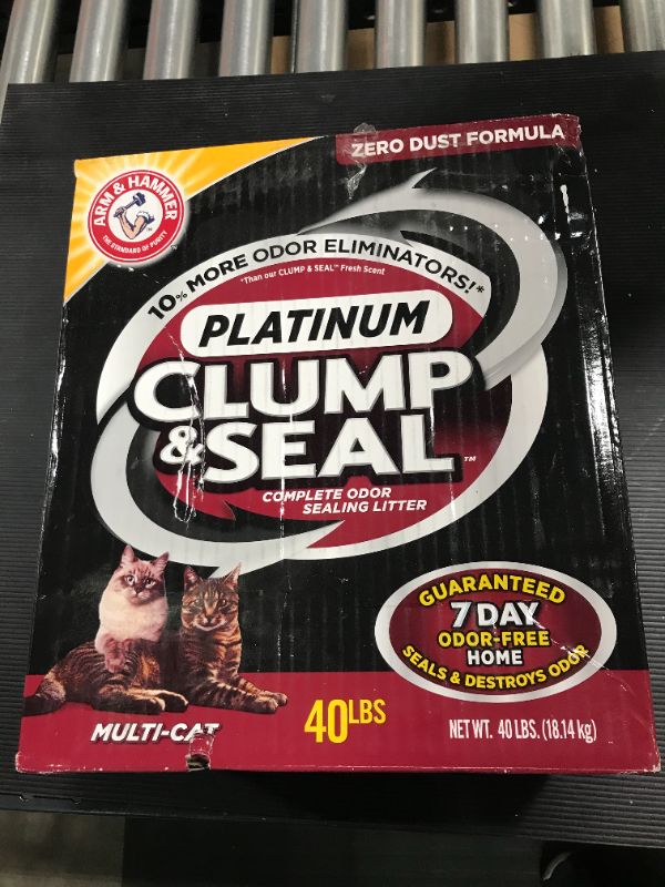 Photo 2 of ARM HAMMER Clump Seal Platinum Cat Litter, Multi-Cat, 40 lb
