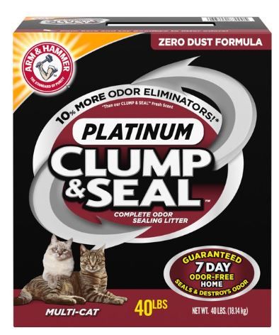 Photo 1 of ARM HAMMER Clump Seal Platinum Cat Litter, Multi-Cat, 40 lb
