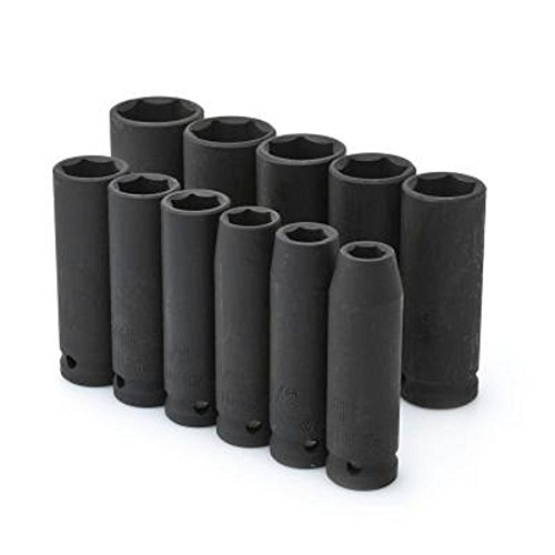 Photo 1 of 1/2 in. Drive Deep SAE Impact Socket Set (11-Piece)
