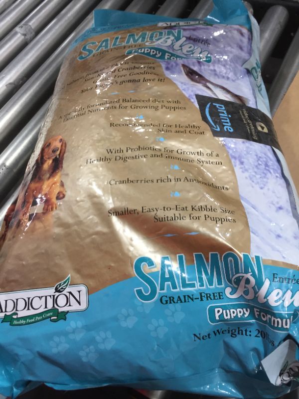 Photo 2 of Addiction Salmon Bleu Puppy Dog Food 20lbs
BEST BY: 08/2022
