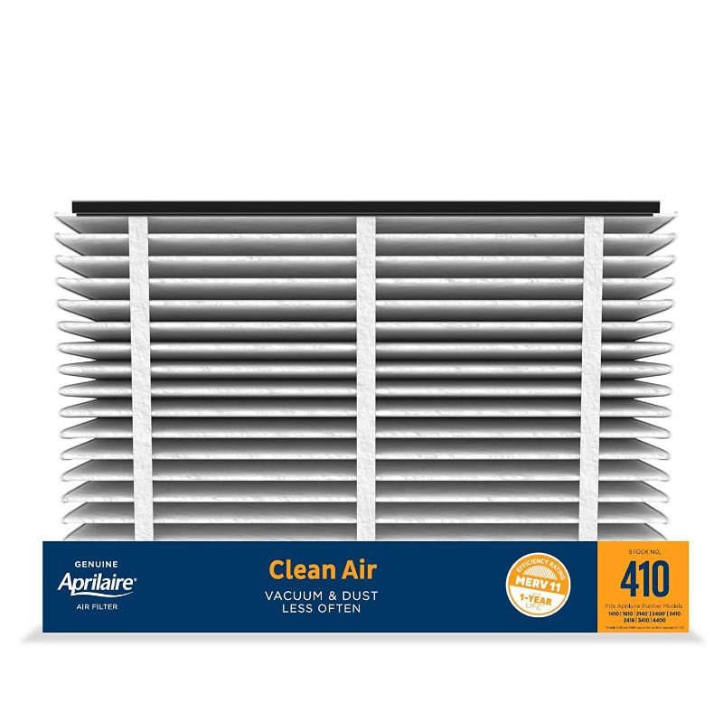 Photo 1 of Aprilaire - 410 A1 410 Replacement Air Filter for Whole Home Air Purifiers, Clean Air Dust Filter, MERV 11 (Pack of 1)
