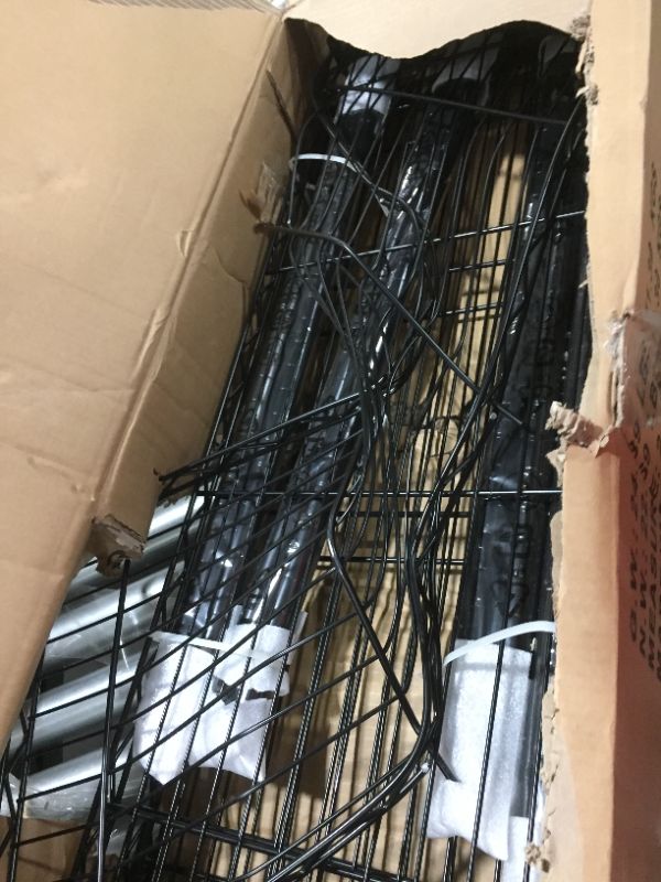 Photo 2 of Amazon Basics 4-Shelf Adjustable, Heavy Duty Storage Shelving Unit (350 lbs loading capacity per shelf), Steel Organizer Wire Rack, Black (36L x 14W x 54H)
