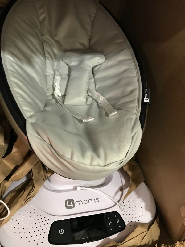 Photo 1 of 4moms mamaRoo 4 Multi-Motion Baby Swing, Bluetooth Baby Rocker with 5 Unique Motions, Nylon Fabric, Grey
