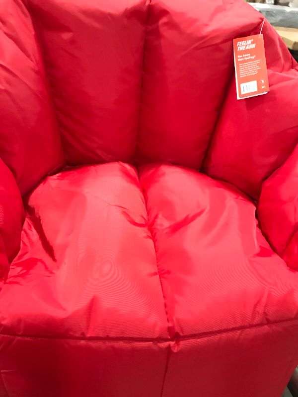 Photo 1 of Bean Bag Chair Lounge Dorm Seat Kids Teens Game Lightweight Stain-Resistant Red
