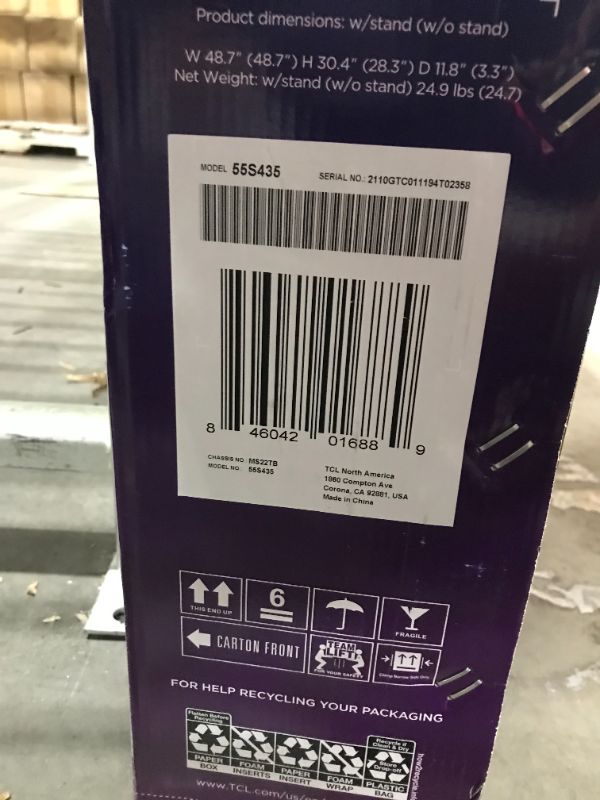 Photo 1 of TCL 55" Class 4-Series 4K UHD HDR Smart Roku TV – 55S435

