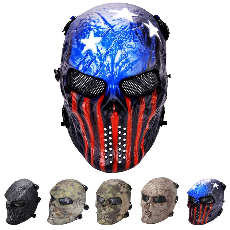 Photo 1 of Outgeek Tactical Airsoft Mask Full Face Costume Mask Awesome Mask(Patriot)---
