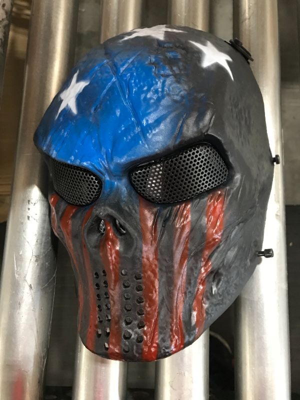 Photo 1 of Outgeek Tactical Airsoft Mask Full Face Costume Mask Awesome Mask(Patriot)---
