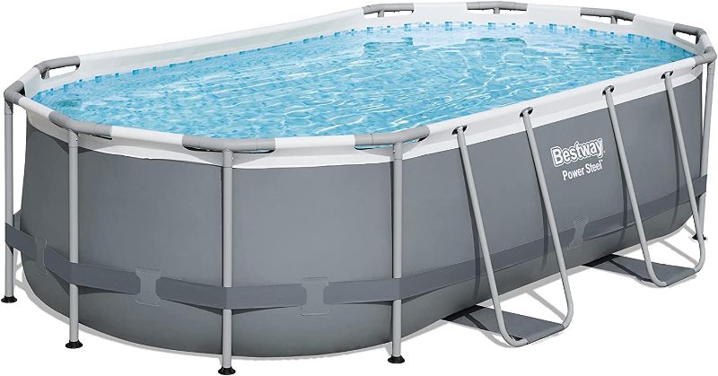 Photo 1 of Bestway 1056622USX22 Above Ground Frame Pools, 14' x 8'2" x 39.5", Grey
