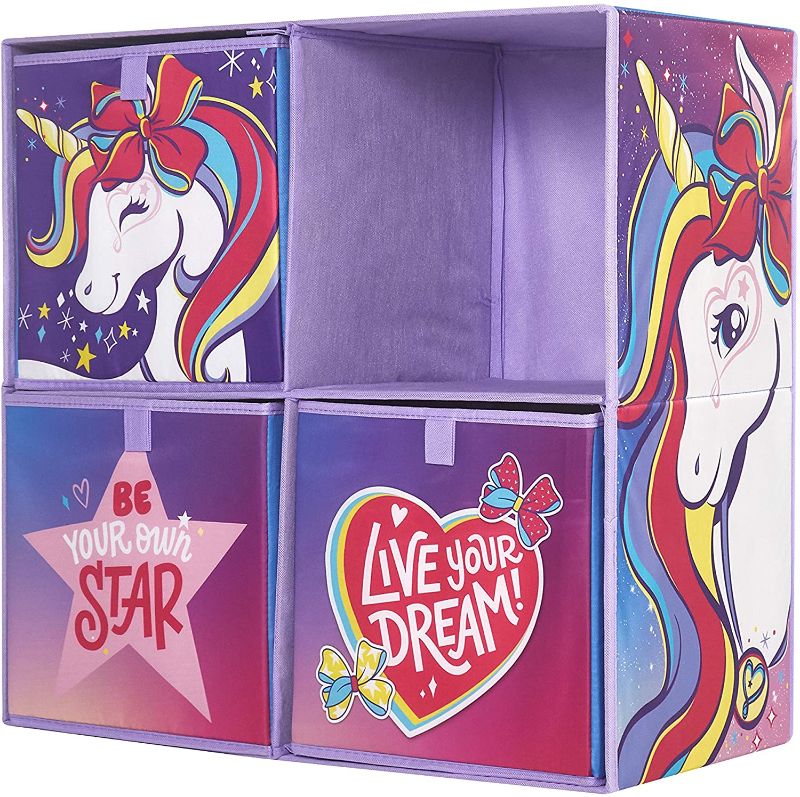 Photo 1 of Idea Nuova JoJo Siwa Collapsible Soft Storage Cubby with 3 Collapsible Cubes
