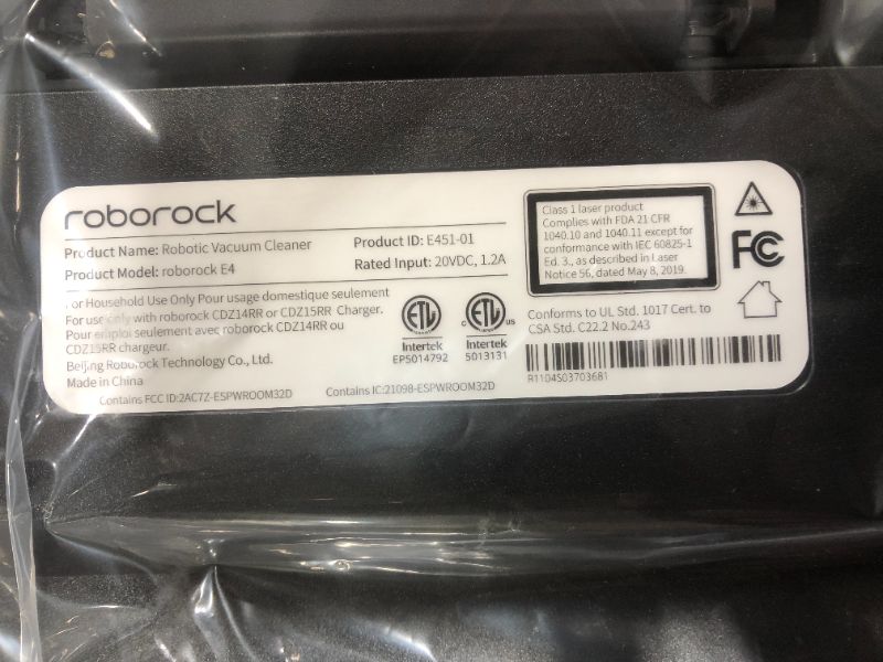 Photo 4 of roborock E4 Robot Vacuum Cleaner, Internal Route Plan with 2000Pa Strong Suction, 200min Runtime, Carpet Boost, APP Total Control Robotic Vacuum, Ideal for Pets and Larger Home, Works with Alexa
