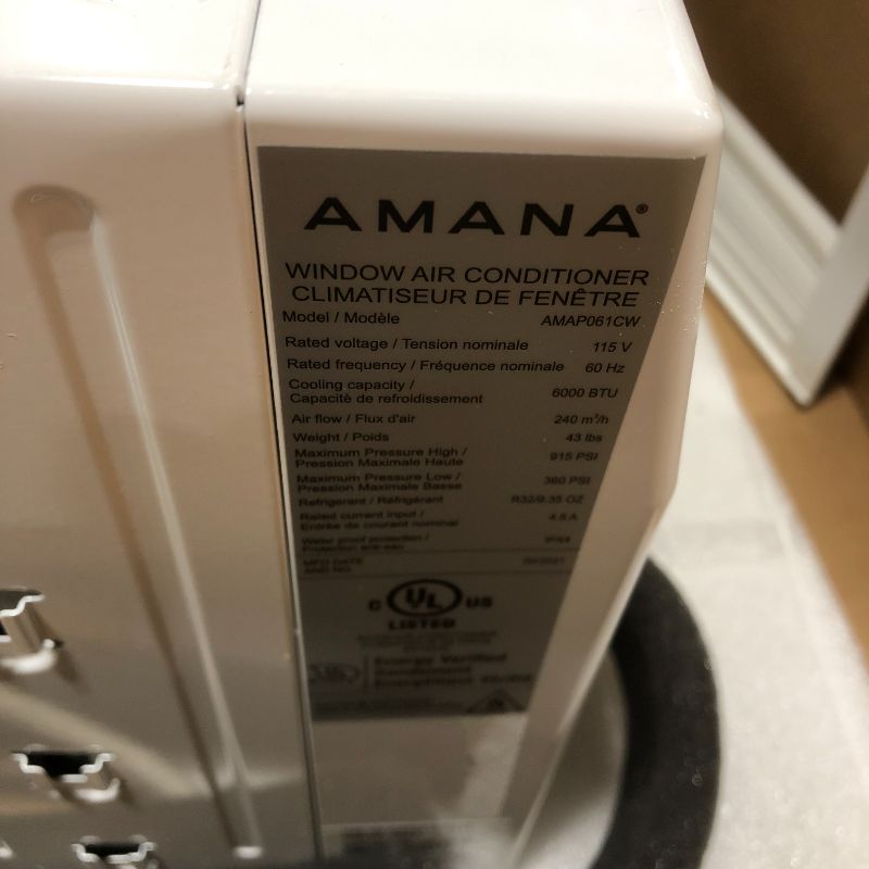 Photo 2 of amana room air conditioners portable 6000 btu