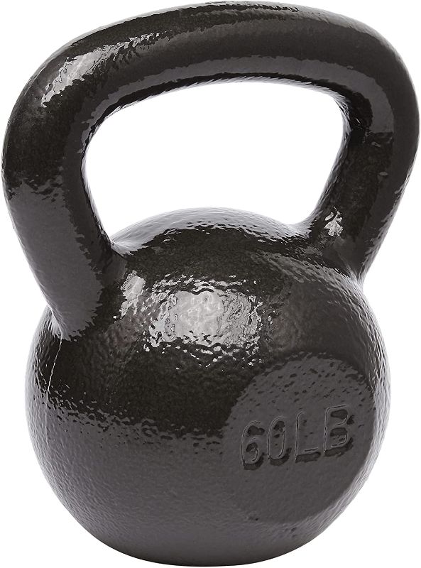 Photo 1 of Amazon Basics Cast Iron Kettlebell - 60 Pounds, Black
