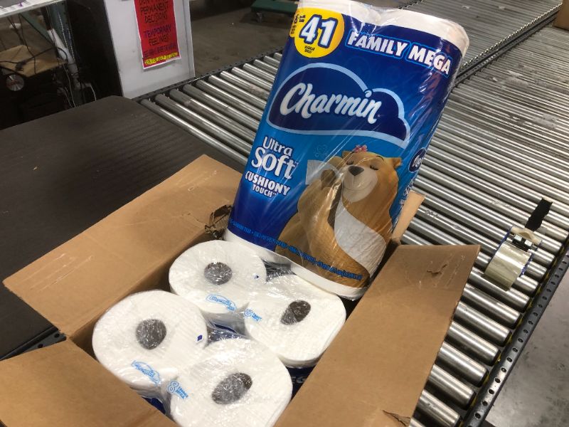 Photo 2 of Charmin Ultra Soft Cushiony Touch Toilet Paper, 24 Family Mega Rolls = 123 Regular Rolls
