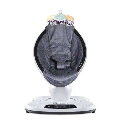 Photo 1 of 4moms mamaRoo 4 5 Unique Motions Bluetooth Enabled Multi-Motion Baby Swing - Dark Gray Cool Mesh

