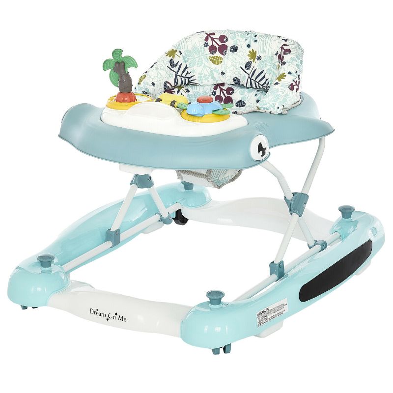 Photo 1 of Dream On Me 2-in-1 Aloha Fun Activity Baby Walker and Rocker, Blue
