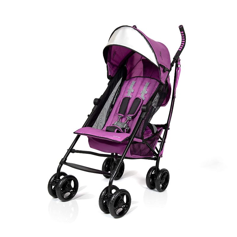 Photo 1 of Summer 3Dlite Convenience Stroller, Orchid – Lightweight Stroller with Aluminum Frame, Large Seat Area, Mesh Siding, 4 Position Recline, Extra Large Storage Basket – Infant Stroller for Travel & More
